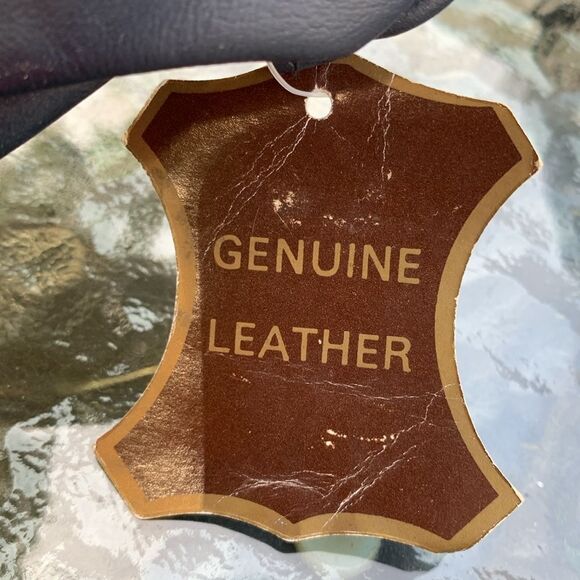 Vintage Black leather change purse wallet - Picture 2 of 5